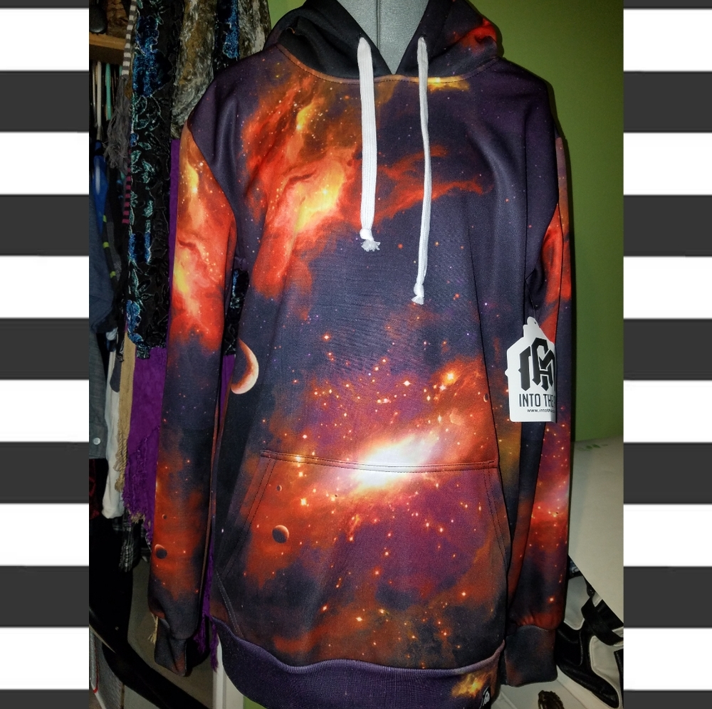 NWT Into The AM Galaxy Rave Sweatshirt